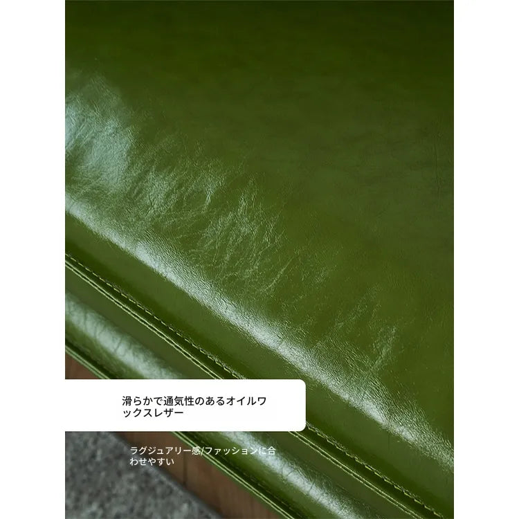 ソファー グリーン ライトブラウン 無垢材 シリコンフィル 合皮 fmdgz-3728