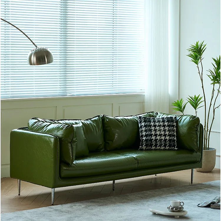 ソファー グリーン ライトブラウン 無垢材 シリコンフィル 合皮 fmdgz-3728