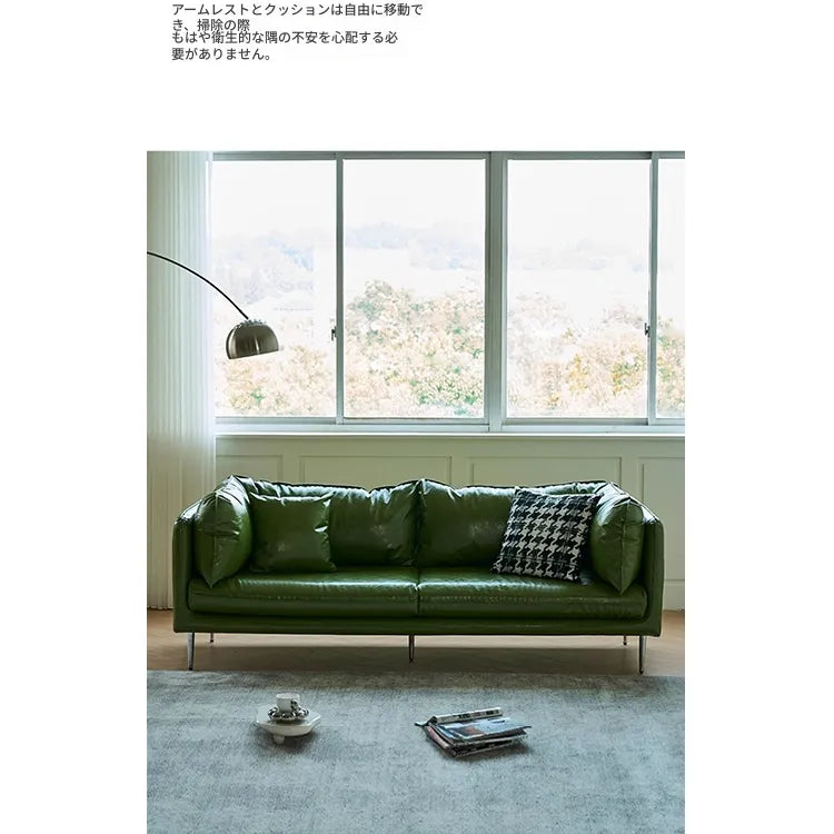 ソファー グリーン ライトブラウン 無垢材 シリコンフィル 合皮 fmdgz-3728