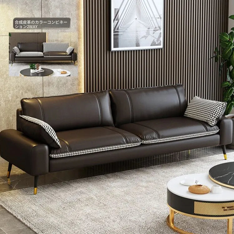 ソファー カラー1 カラー2 カラー3 カラー4 カラー5 無垢材 シリコンフィル 合皮 エアレザー fmdgz-3731