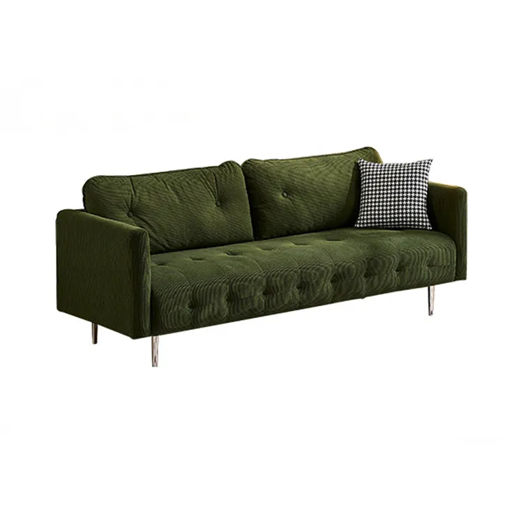 ソファー グリーン ライトブラウン ベージュ イエロー 無垢材 シリコンフィル コーデュロイ fmdgz-3740