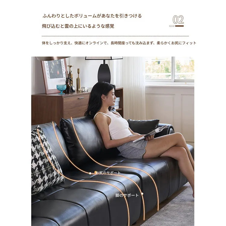 ソファー ブラック 無垢材 合皮 fmdgz-3746