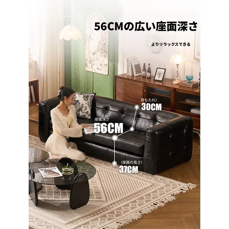 ソファー ブラック 無垢材 合皮 fmdgz-3747