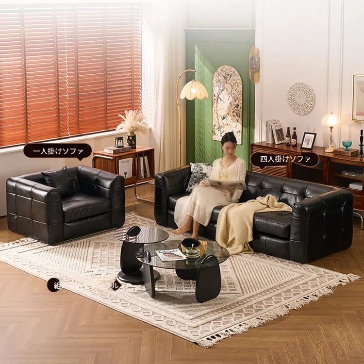 ソファー ブラック 無垢材 合皮 fmdgz-3747