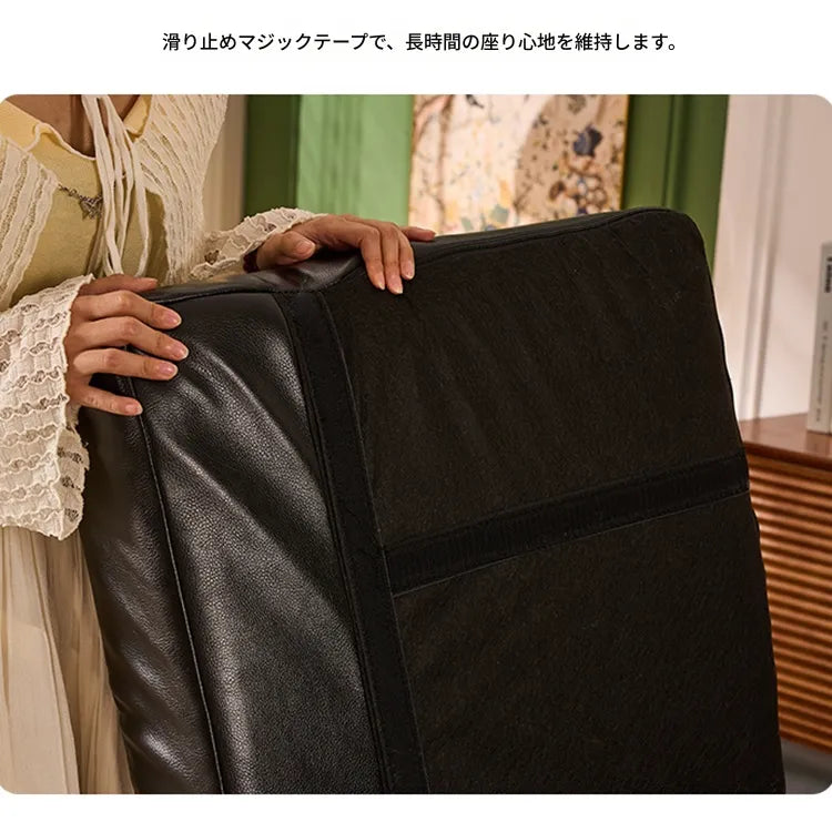 ソファー ブラック 無垢材 合皮 fmdgz-3747