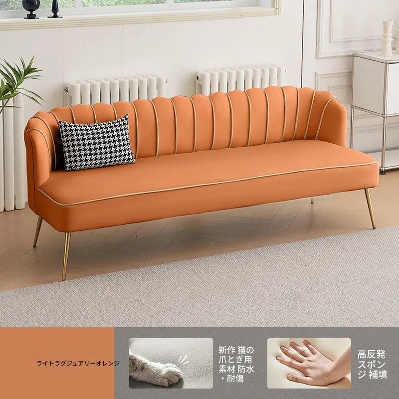 ソファー ベージュ グリーン オレンジ グレー カラー1 カラー2 カラー3 カラー4 カラー5 カラー6 無垢材 合皮 fmdgz-3751