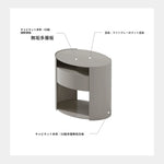 洗練されたデザインの多層板ナイトテーブル - 室内にぴったりな収納付きサイドテーブル fmfd-5064