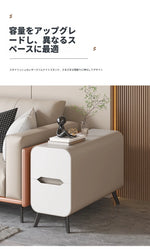 パイン材使用のモダンセンターテーブル｜PUレザー仕上げのスタイリッシュなデザイン fmxjs-5347
