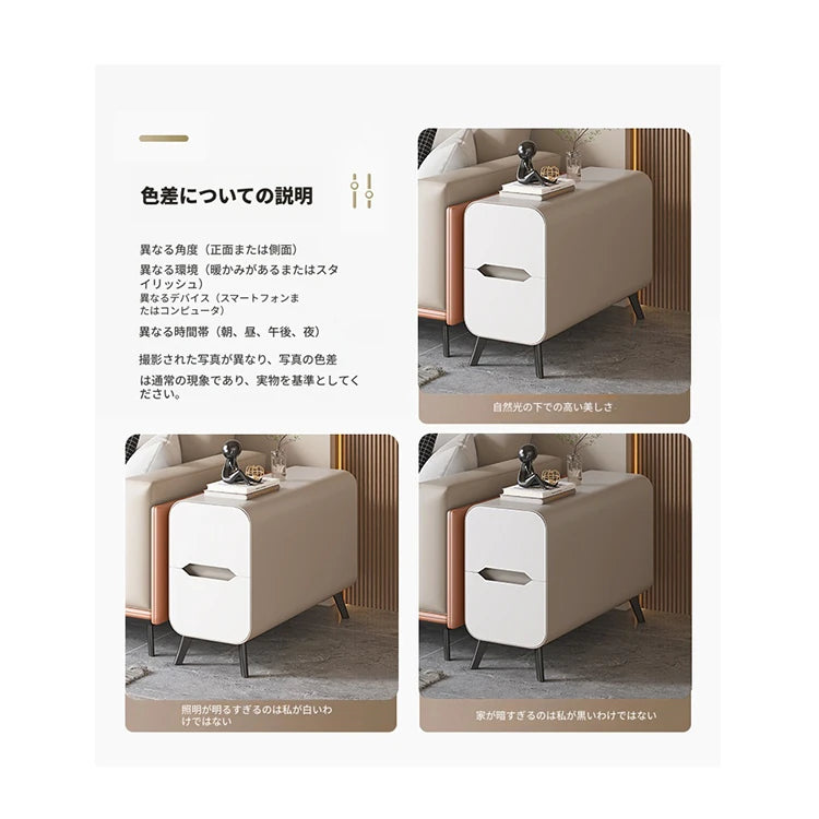 パイン材使用のモダンセンターテーブル｜PUレザー仕上げのスタイリッシュなデザイン fmxjs-5347