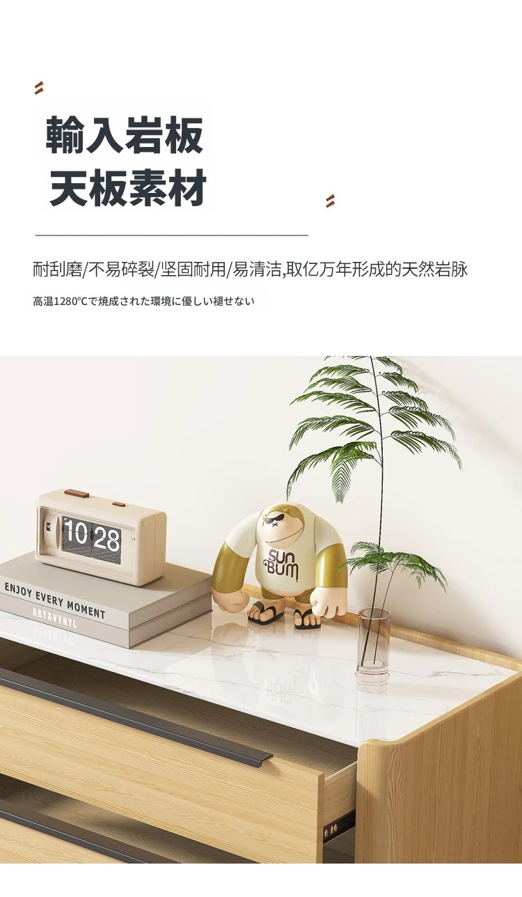 シンプルでスタイリッシュなパイン製キャビネット - セラミックPUレザー仕上げ、収納力抜群のモダンデザイン fmxjs-5348