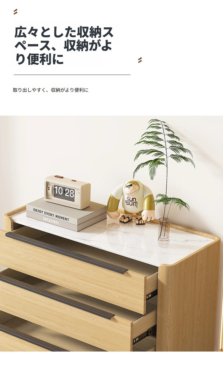 シンプルでスタイリッシュなパイン製キャビネット - セラミックPUレザー仕上げ、収納力抜群のモダンデザイン fmxjs-5348