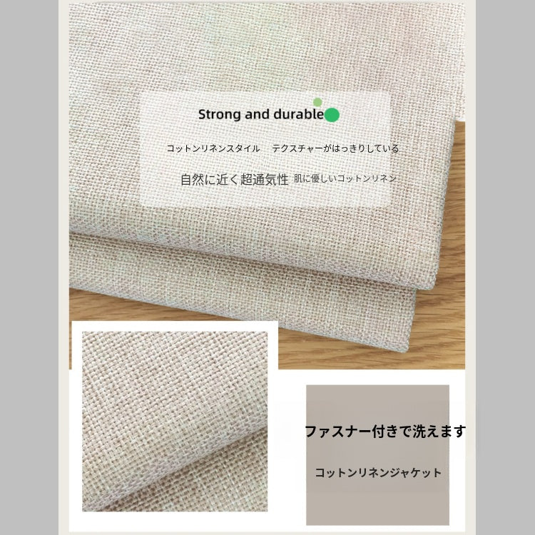 1人用 ソファーベッド 折りたたみ・伸縮式 スライドタイプ｜コットンリネン生地 メタルフレーム fnqe-0226-68