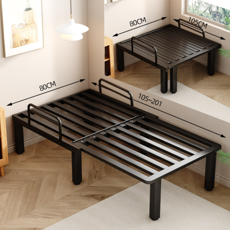 1人用 ソファーベッド 折りたたみ・伸縮式 スライドタイプ｜コットンリネン生地 メタルフレーム fnqe-0226-68