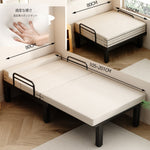 1人用 ソファーベッド 折りたたみ・伸縮式 スライドタイプ｜コットンリネン生地 メタルフレーム fnqe-0226-68