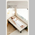 1人用 ソファーベッド 折りたたみ・伸縮式 スライドタイプ｜コットンリネン生地 メタルフレーム fnqe-0226-68