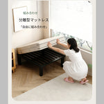 1人用 ソファーベッド 折りたたみ・伸縮式 スライドタイプ｜コットンリネン生地 メタルフレーム fnqe-0226-68