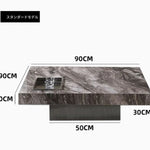 セラミック多層板＆ステンレス製の洗練されたセンターテーブル - モダンデザインでインテリアを引き立てる家具 fplk-5022
