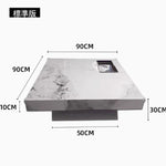 セラミック多層板＆ステンレス製の洗練されたセンターテーブル - モダンデザインでインテリアを引き立てる家具 fplk-5022