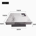 セラミック多層板＆ステンレス製の洗練されたセンターテーブル - モダンデザインでインテリアを引き立てる家具 fplk-5022
