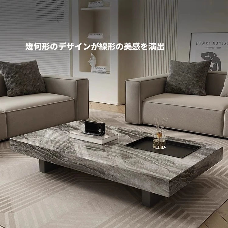 モダン センターテーブル セラミック 多層板製 おしゃれなデザイン リビングルームに最適 シンプルでスタイリッシュ fplk-5023