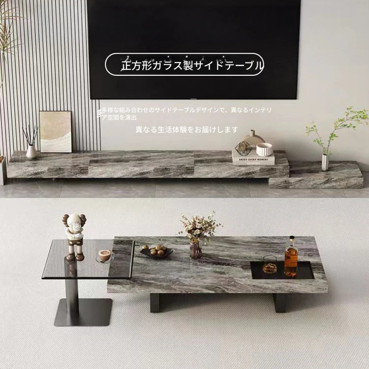 強化ガラス製モダンセンターテーブル - スタイリッシュなリビングルームアクセント【美しいデザイン】 fplk-5024