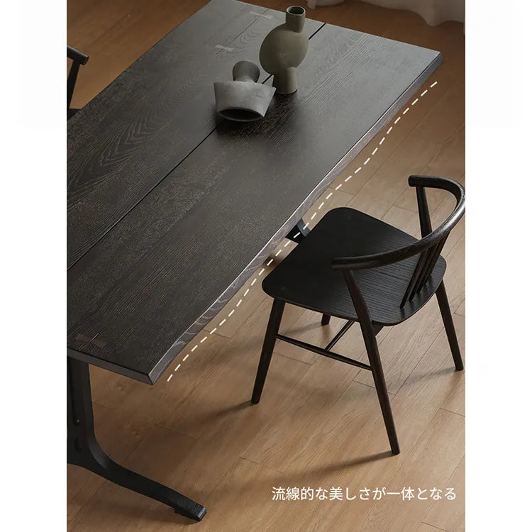 テーブル ナチュラル ブラウン アッシュ材 アイアン fsz-3311
