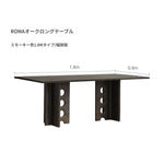 テーブル ナチュラル ダークグレー ブラック オーク fsz-3314