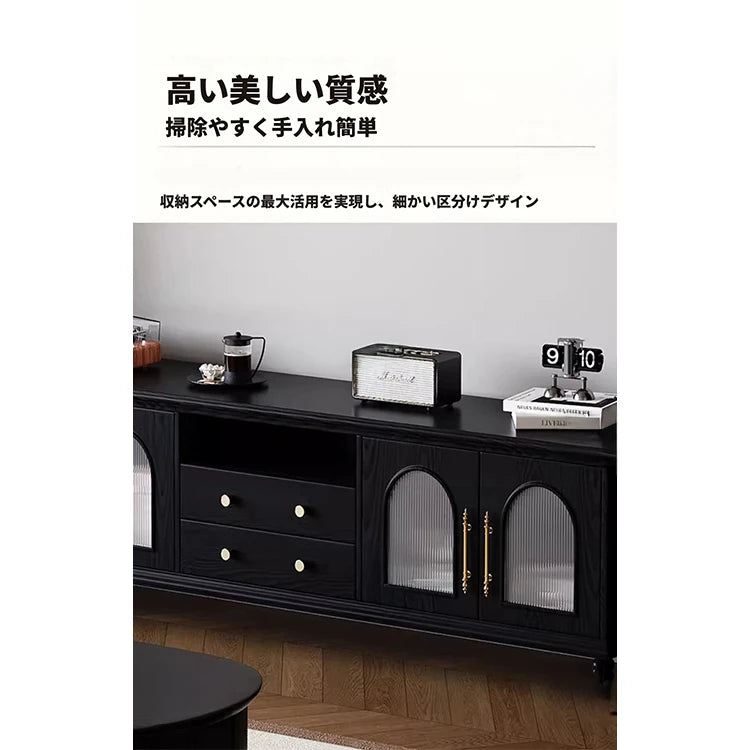 モダン多層板テレビ台 - 強化ガラスデザインで洗練されたインテリアを演出！ fvp-4588