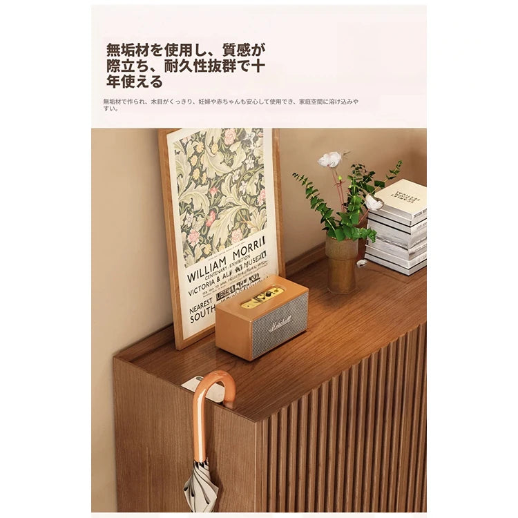 おしゃれな多層板キャビネット - 靴の収納に最適、通気性抜群で整理整頓が楽々！ fvp-4593