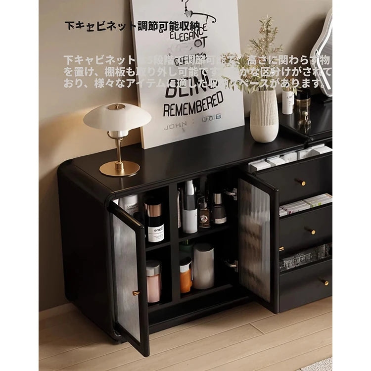 キャビネット3個セット＋ガラスキャビネット収納力抜群！スタイリッシュなデザインでお部屋を彩る収納家具 fvp-4596