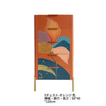 パイン＆セラミック製アートキャビネット - スタイリッシュでおしゃれな収納家具、モダンなインテリアに最適！ fws-4582