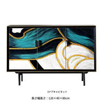無垢材とステンレス製のアートキャビネット - おしゃれでモダンな収納家具 fws-4583
