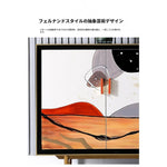 無垢材とステンレス製のアートキャビネット - おしゃれでモダンな収納家具 fws-4583