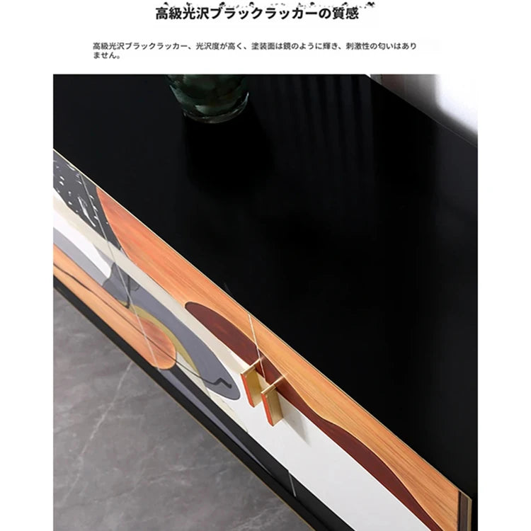 無垢材とステンレス製のアートキャビネット - おしゃれでモダンな収納家具 fws-4583