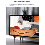 無垢材とステンレス製のアートキャビネット - おしゃれでモダンな収納家具 fws-4583