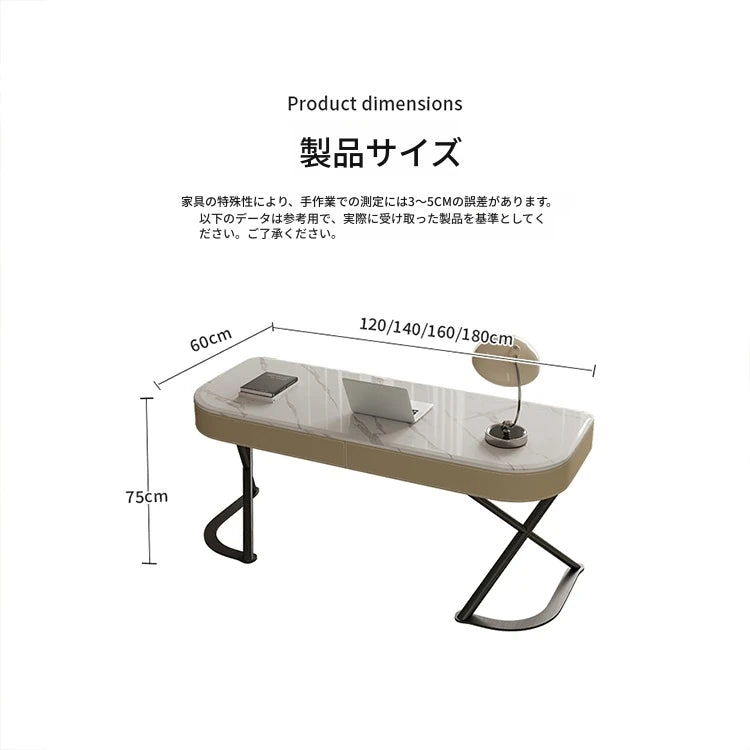 モダンデザインの多層板大理石テーブル - パイン材＆合成皮革使用のスタイリッシュデスク fyd-5174