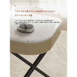 モダンデザインの多層板大理石テーブル - パイン材＆合成皮革使用のスタイリッシュデスク fyd-5174