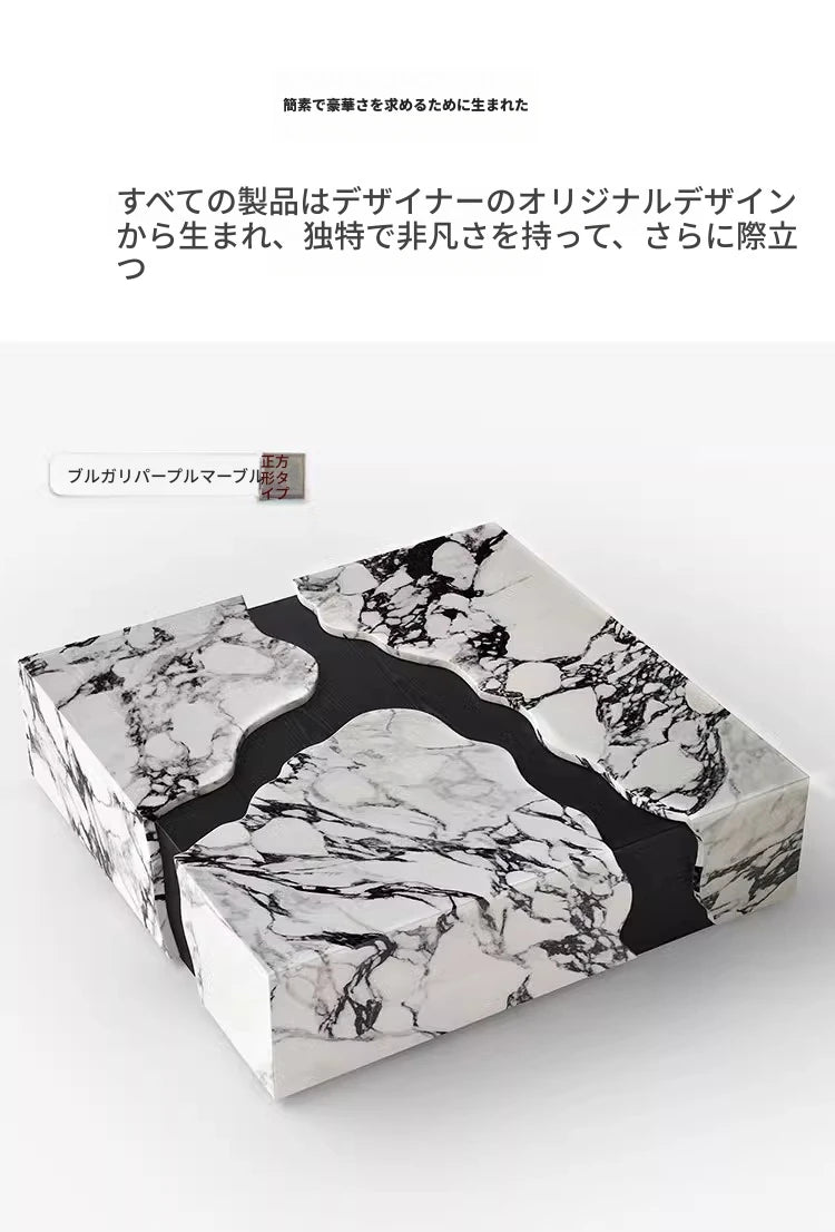 モダン大理石センターテーブル｜オーク素材使用・スタイリッシュデザインでリビングを彩る！ fyeyj-5220