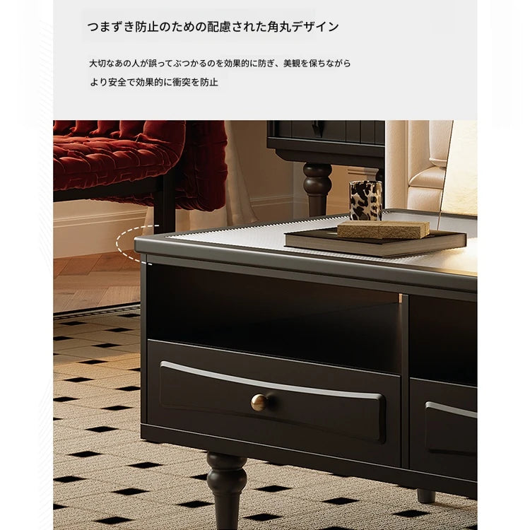 強化ガラスと銅のセンターテーブル - モダンデザインで収納力抜群！完璧なリビング空間を演出 fymj-4843