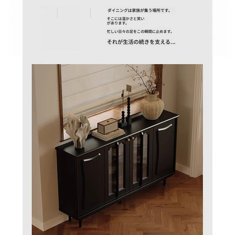 スタイリッシュな無垢材＆銅製キャビネット - シンプルで高級感溢れるアクリルデザイン fymj-4848