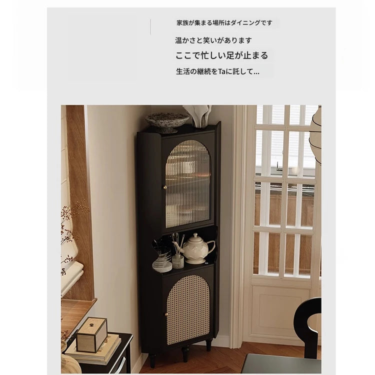 シックなアクリル銅ラタンキャビネット - スタイリッシュな収納でお部屋を演出します！ fymj-4851