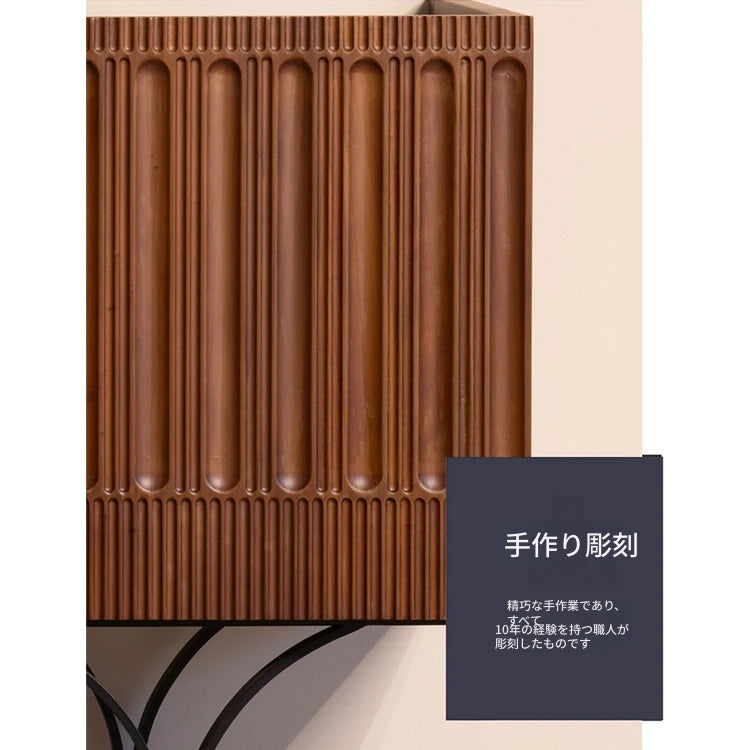 無垢材キャビネット - スタイリッシュなデザインと機能性を兼ね備えた収納家具 fzgf-3104