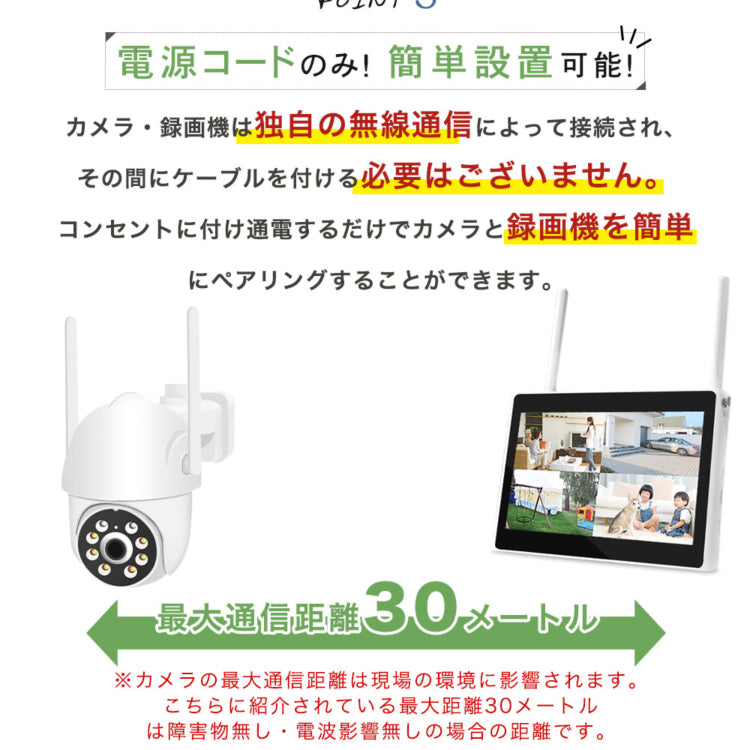 最新防犯カメラを1～10台まで自由に組み合わせ可能なセット K-GB205