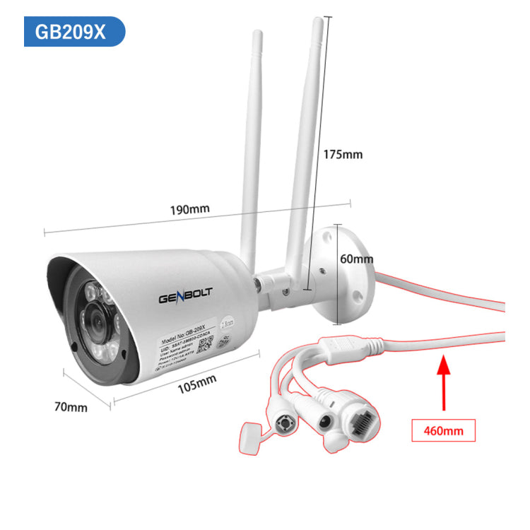 防犯カメラ 2/500万画素暗視モード対応広角レンズ搭載 M-GB600