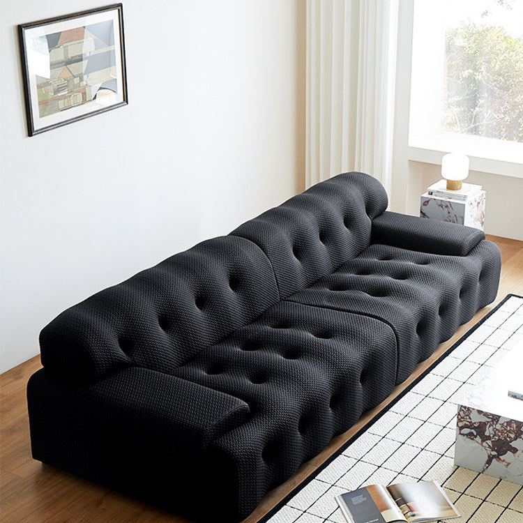 直線型 ファブリックソファ ブラック｜イタリアンミニマル 寝室向け リビング対応 ggjj-0226-71