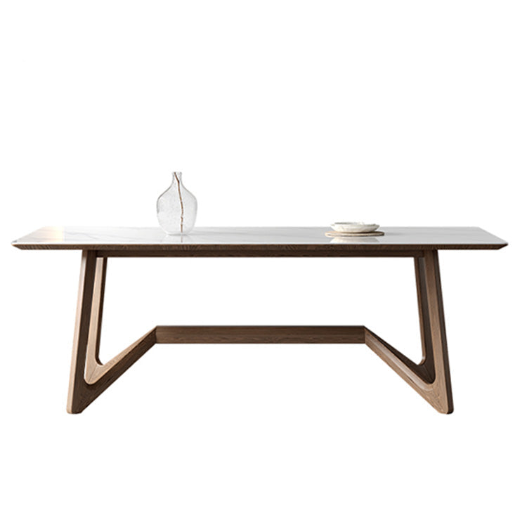 「スタイリッシュなセラミック＆アッシュ材テーブル - モダンな多層板設計」 hagst-325