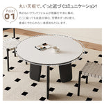 セラミック＆オーク多層板テーブル｜高級感漂うデザイン家具 hagst-568