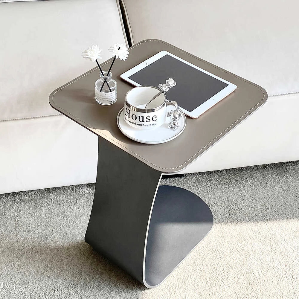 スタイリッシュな合成皮革センターテーブル｜モダンデザインでおしゃれなお部屋に最適なアイテム hakt-5146