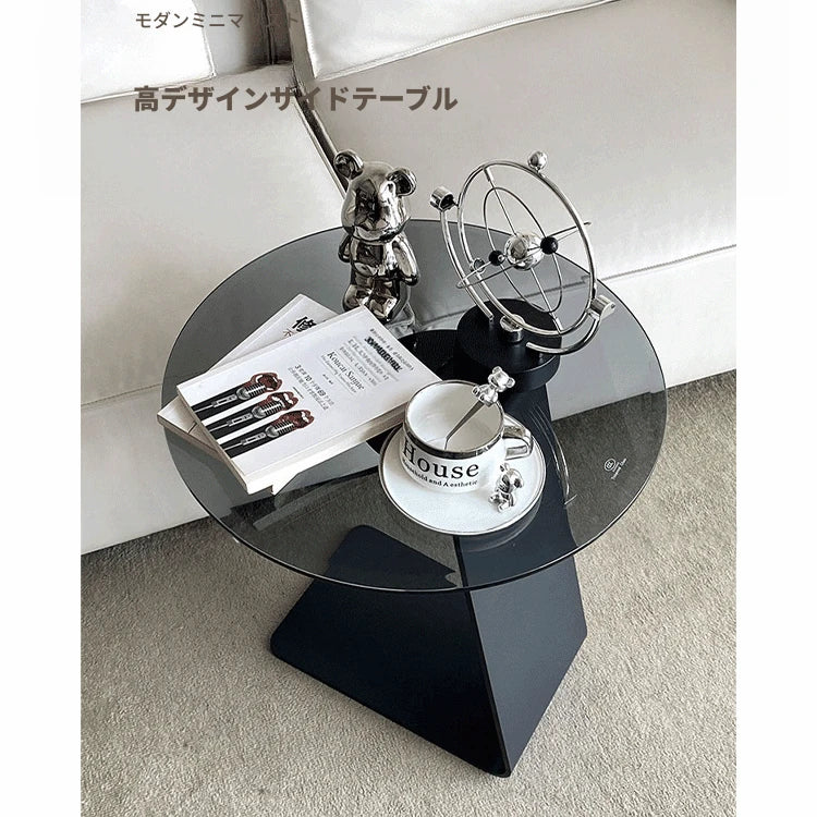 センターテーブル 強化ガラス＆アルミニウム合金製 モダンデザイン おしゃれリビングテーブル hakt-5148