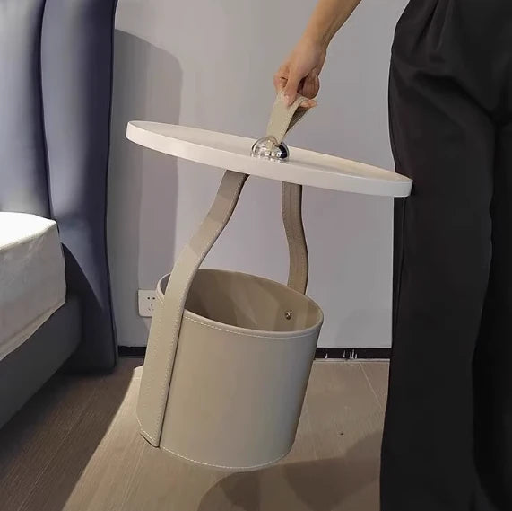 スタイリッシュな合成皮革センターテーブル - 中密度繊維板製で収納も便利！テーブルと収納ボックスが一体化したデザイン。 hakt-5156